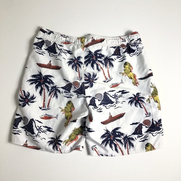 Bass Pro Shops Men's Hawaiian Beach Themed Swim Trunks Size Large Waist‎ 38 - Picture 2 of 4